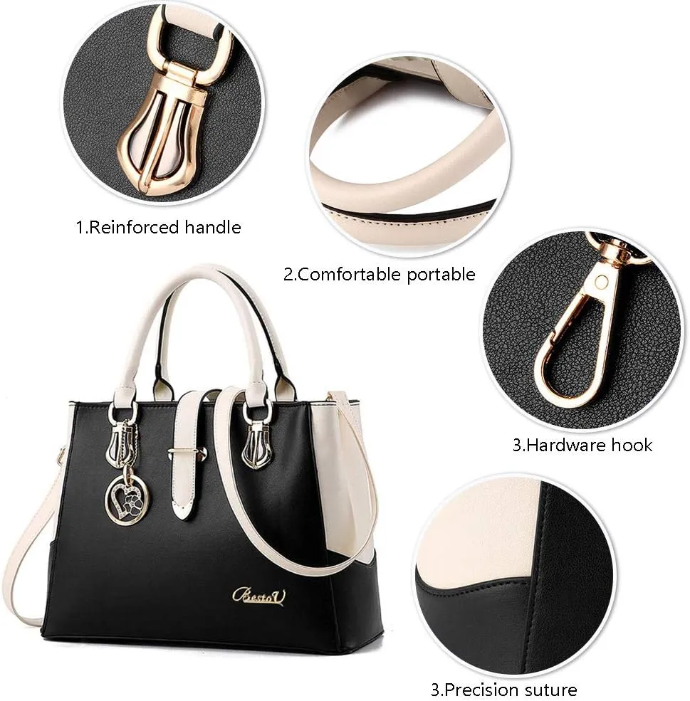 Purses and Handbags for Women Tote Shoulder Crossbody Bags with Long Strap Detachable