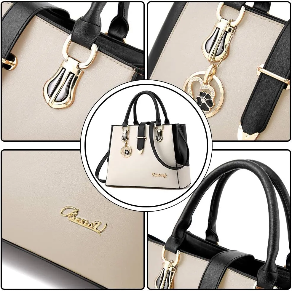 Purses and Handbags for Women Tote Shoulder Crossbody Bags with Long Strap Detachable