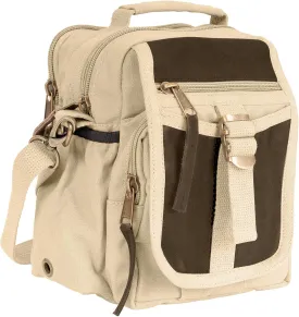 Rothco Vintage Canvas & Leather Travel Shoulder Bag for Organizing Essentials