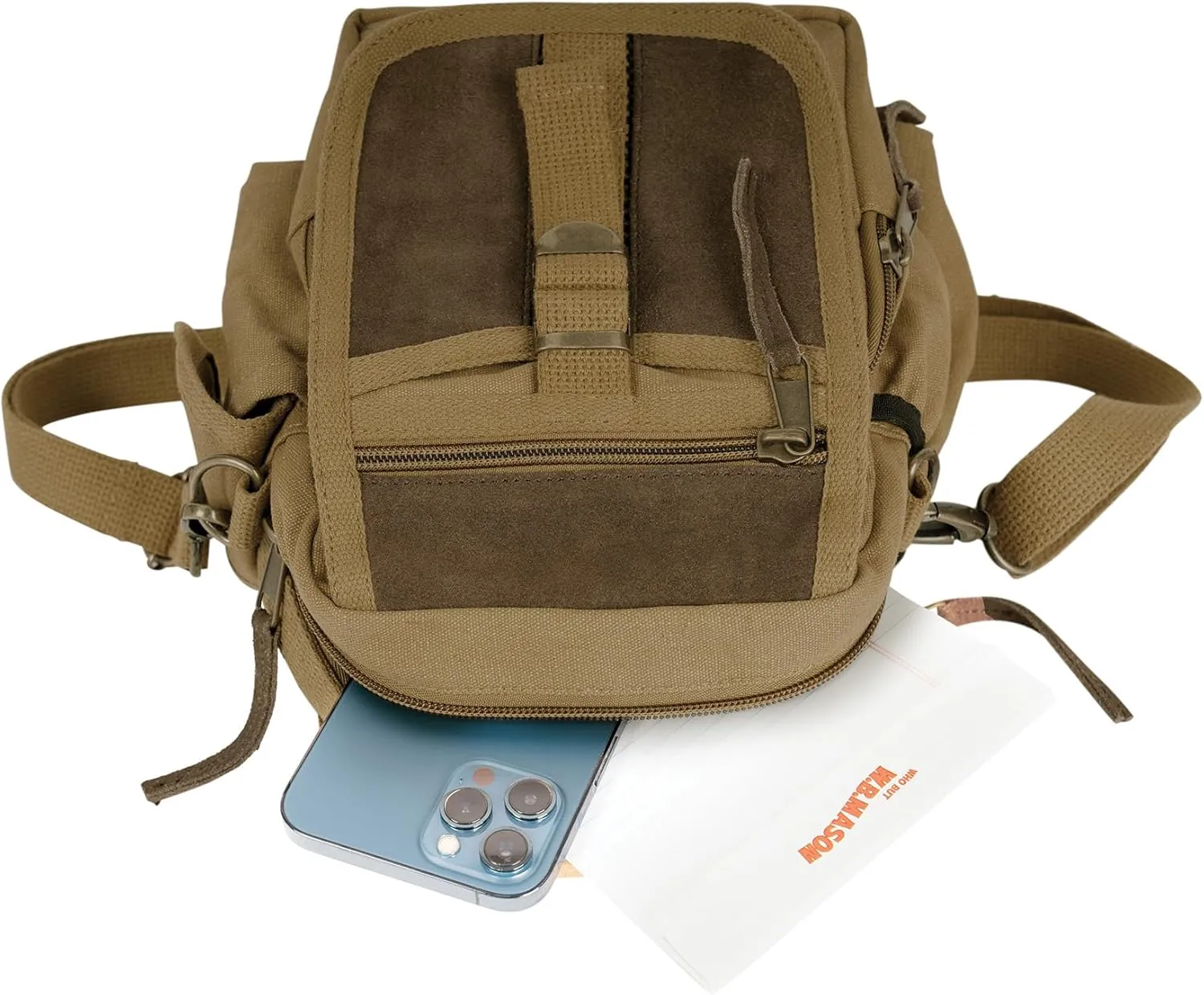 Rothco Vintage Canvas & Leather Travel Shoulder Bag for Organizing Essentials