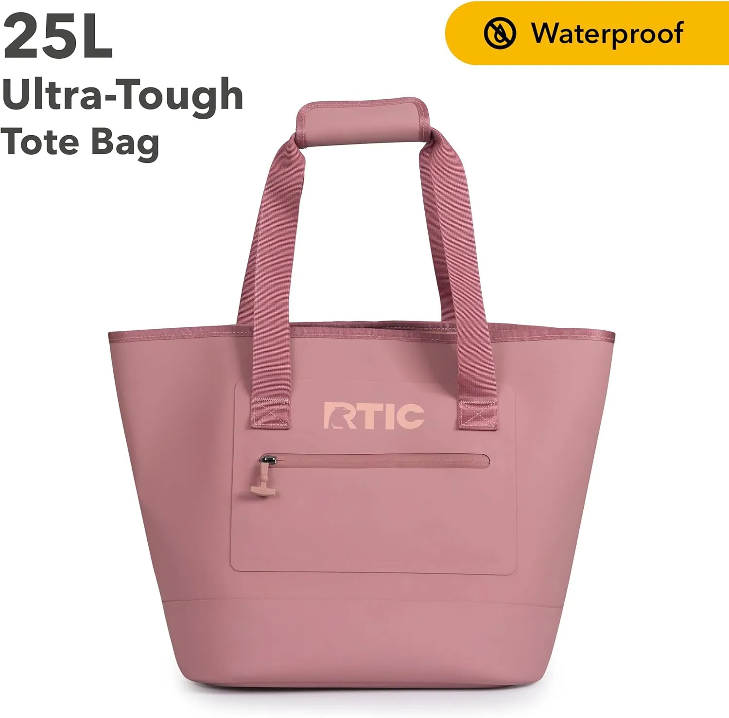 RTIC Ultra-Tough Tote Bag, Waterproof for Beach, Pool, Towel, Grocery, Shopping, Heavy-Duty, Puncture Resistant, Small