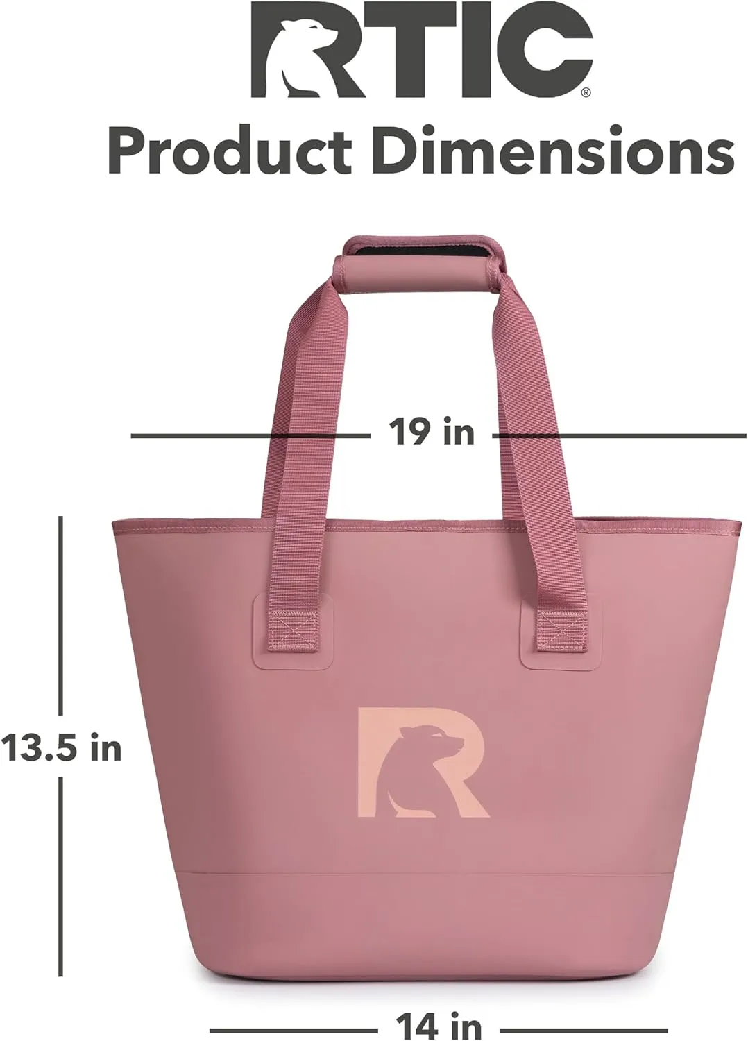 RTIC Ultra-Tough Tote Bag, Waterproof for Beach, Pool, Towel, Grocery, Shopping, Heavy-Duty, Puncture Resistant, Small