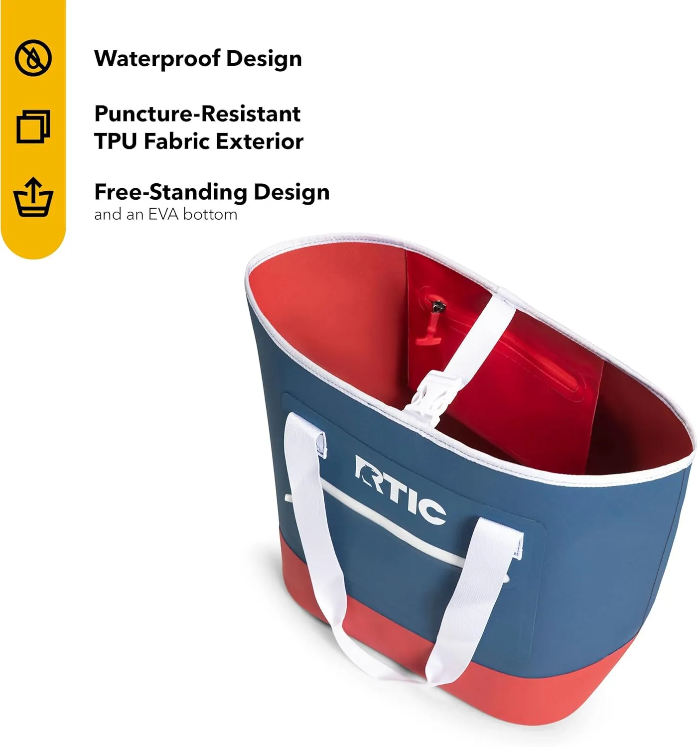 RTIC Ultra-Tough Tote Bag, Waterproof for Beach, Pool, Towel, Grocery, Shopping, Heavy-Duty, Puncture Resistant, Small
