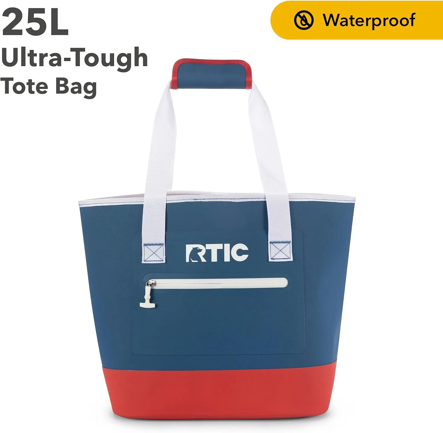 RTIC Ultra-Tough Tote Bag, Waterproof for Beach, Pool, Towel, Grocery, Shopping, Heavy-Duty, Puncture Resistant, Small