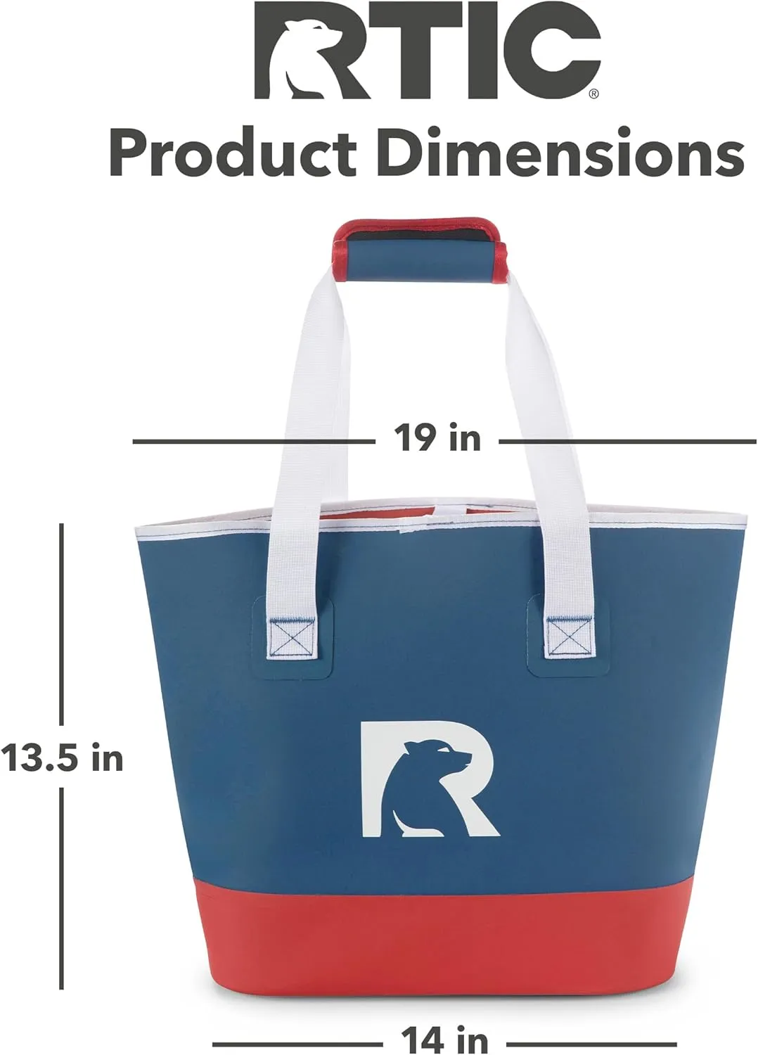 RTIC Ultra-Tough Tote Bag, Waterproof for Beach, Pool, Towel, Grocery, Shopping, Heavy-Duty, Puncture Resistant, Small