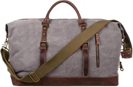 S-ZONE Duffle Bag for Travel Canvas Duffel Bag Carry on Weekender Bag for Men