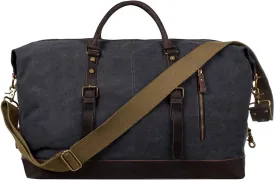 S-ZONE Duffle Bag for Travel Canvas Duffel Bag Carry on Weekender Bag for Men