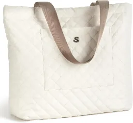 SATINSAINT Large Tote Travel Bag for Women, Lightweight Quilted Carry-All Shoppers Tote for Travel, Work, Gym and Casual Use