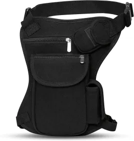 SEALINF Canvas Waist Bag Fanny Pack Racing Drop Leg Bag Motorcycle Outdoor Bag
