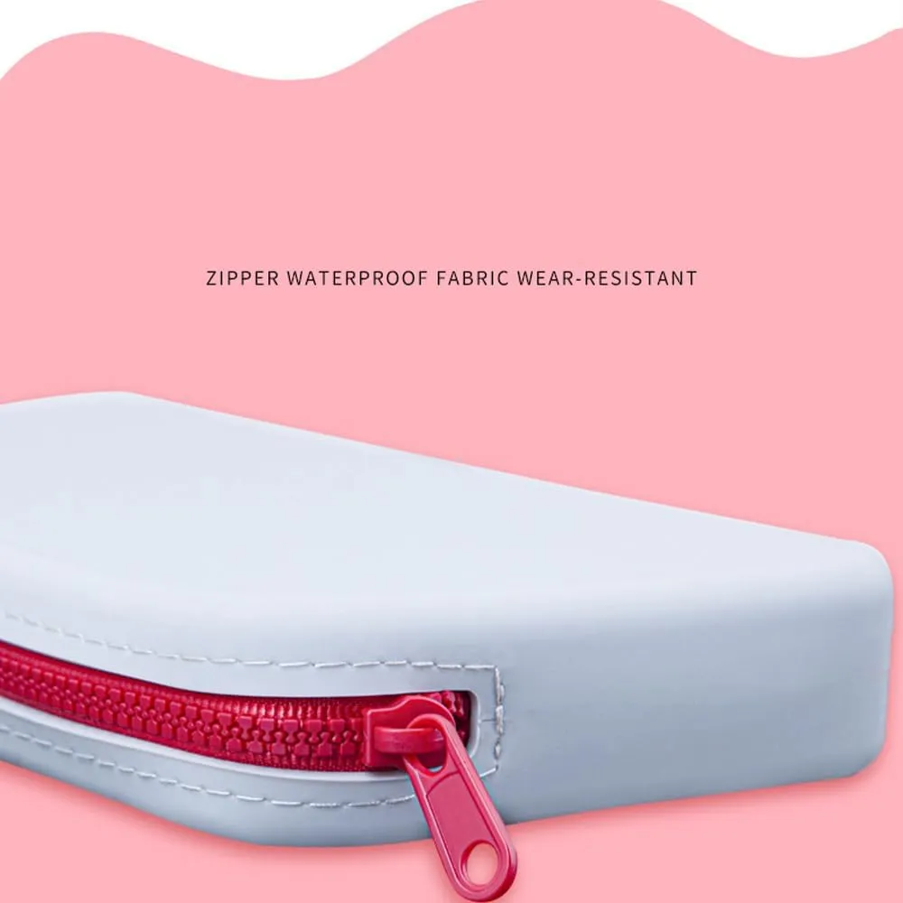 Silicone Large Makeup Bag, Travel Toiletry Bag For Women Big Makeup Bag Organizer Portable Cosmetic Bag Zipper Pouch Purse Waterproof Makeup Storage Bag (Medium Purple)