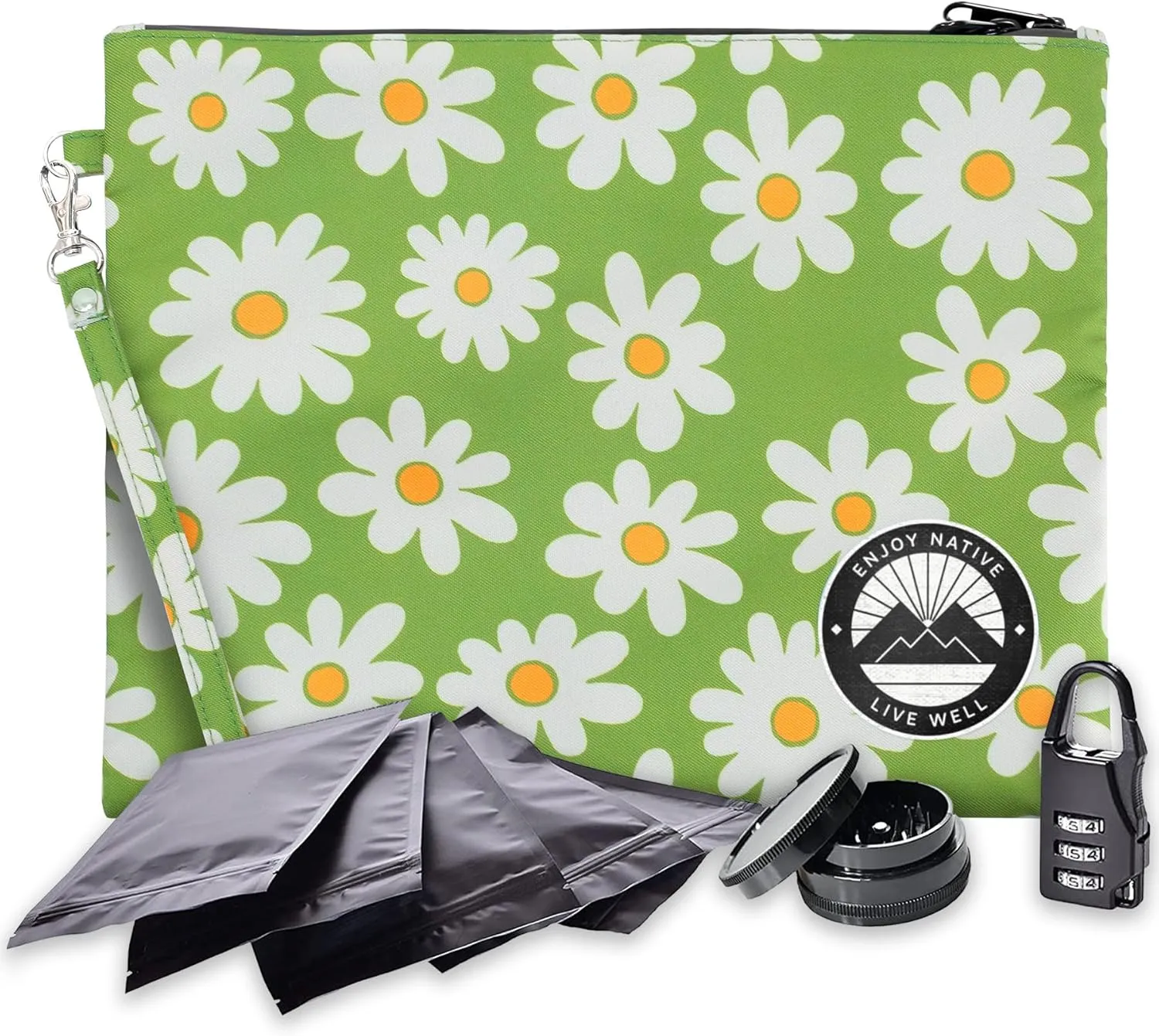 Smell Proof Bag with Lock 11" x 9", Smell Proof Container, Dog Tested Odor resistant Bags, Best Zipper odor sealing pouch for Herbs, Coffee & Travel Medicine, Scent resistent Containers