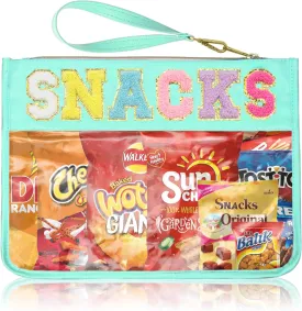 Snack Bags Pouch Travel Makeup Bag Chenille Letter Bags for Zipper Pouch Clear Cosmetic Bag Tote Bag Makeup Travel Bag for Women
