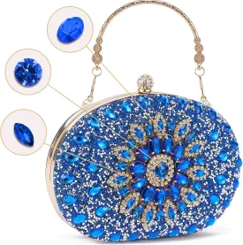 Sparkly Women's Evening Clutch Purses Rhinestone Bag Luxury Handbags For Weddings Formal Prom Party
