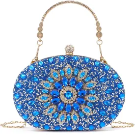 Sparkly Women's Evening Clutch Purses Rhinestone Bag Luxury Handbags For Weddings Formal Prom Party