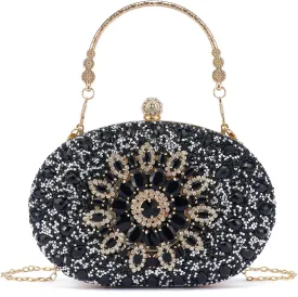 Sparkly Women's Evening Clutch Purses Rhinestone Bag Luxury Handbags For Weddings Formal Prom Party