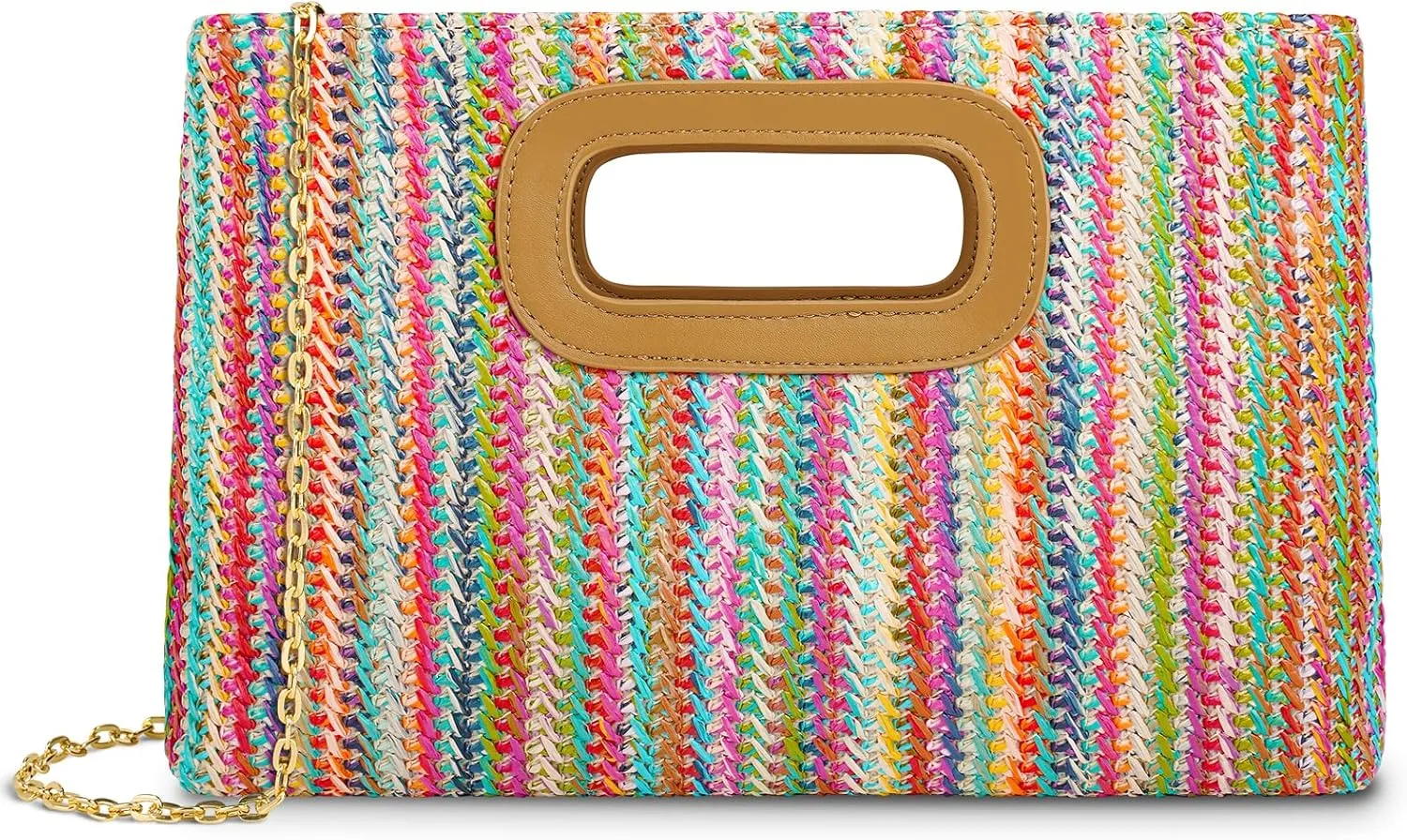 Straw Purse Top Handle Clutch Bag, Woven Beach Shoulder Crossbody Bag Raffia Handbag Raffia Summer Vacation Tote