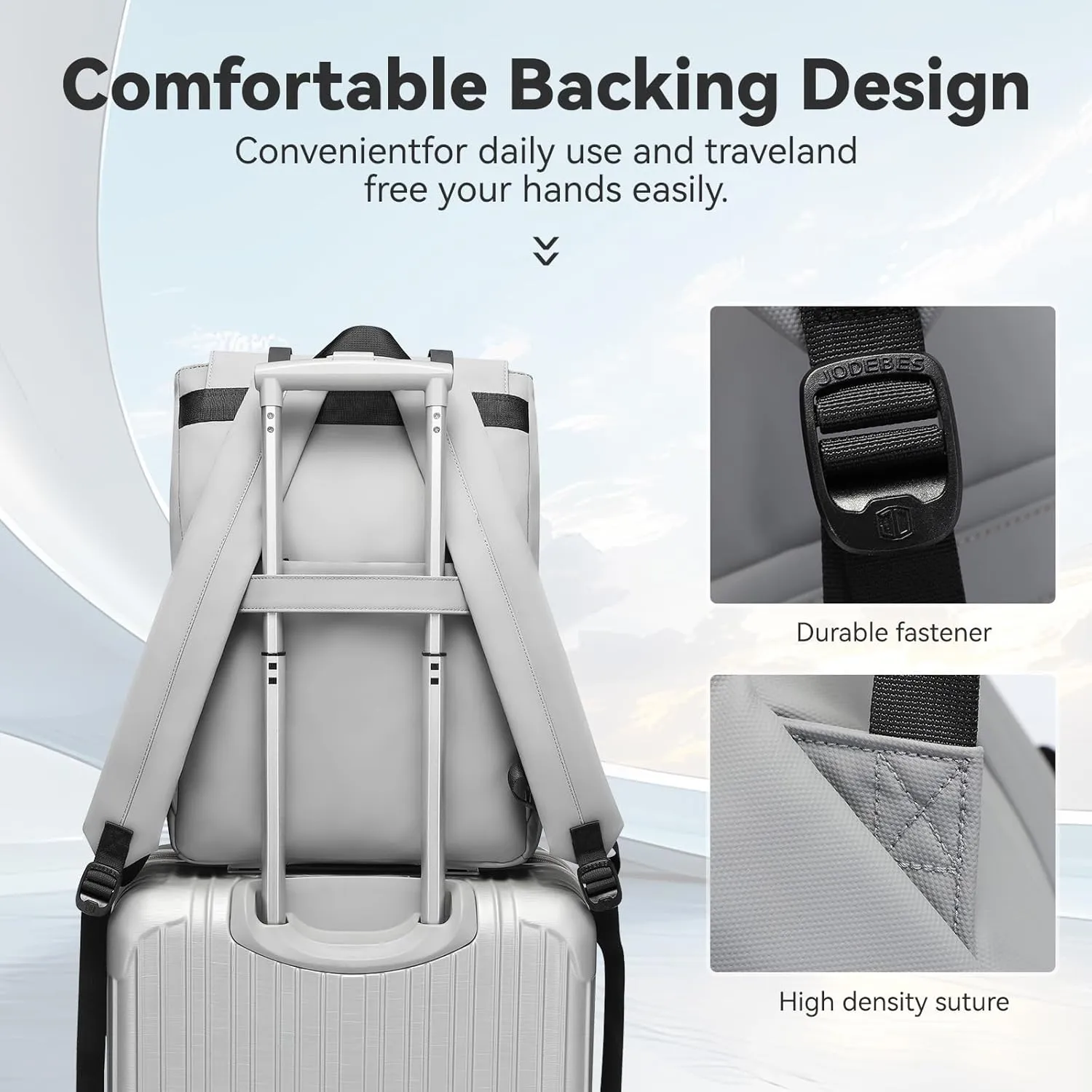 Stylish Laptop Backpack for Women Men, Waterproof Material College Backpack Lightweight Travel Daypack for Travel, Work, or Commuting, Fits 17.3 Inch Laptop