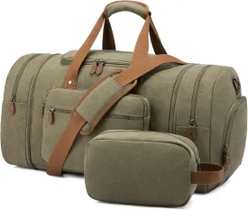 Sucipi Duffle Bag for Men Overnight Carry on Bag with Shoe Compartment for Travel Weekender Duffel Bag with Toiletry Bag for Airplanes
