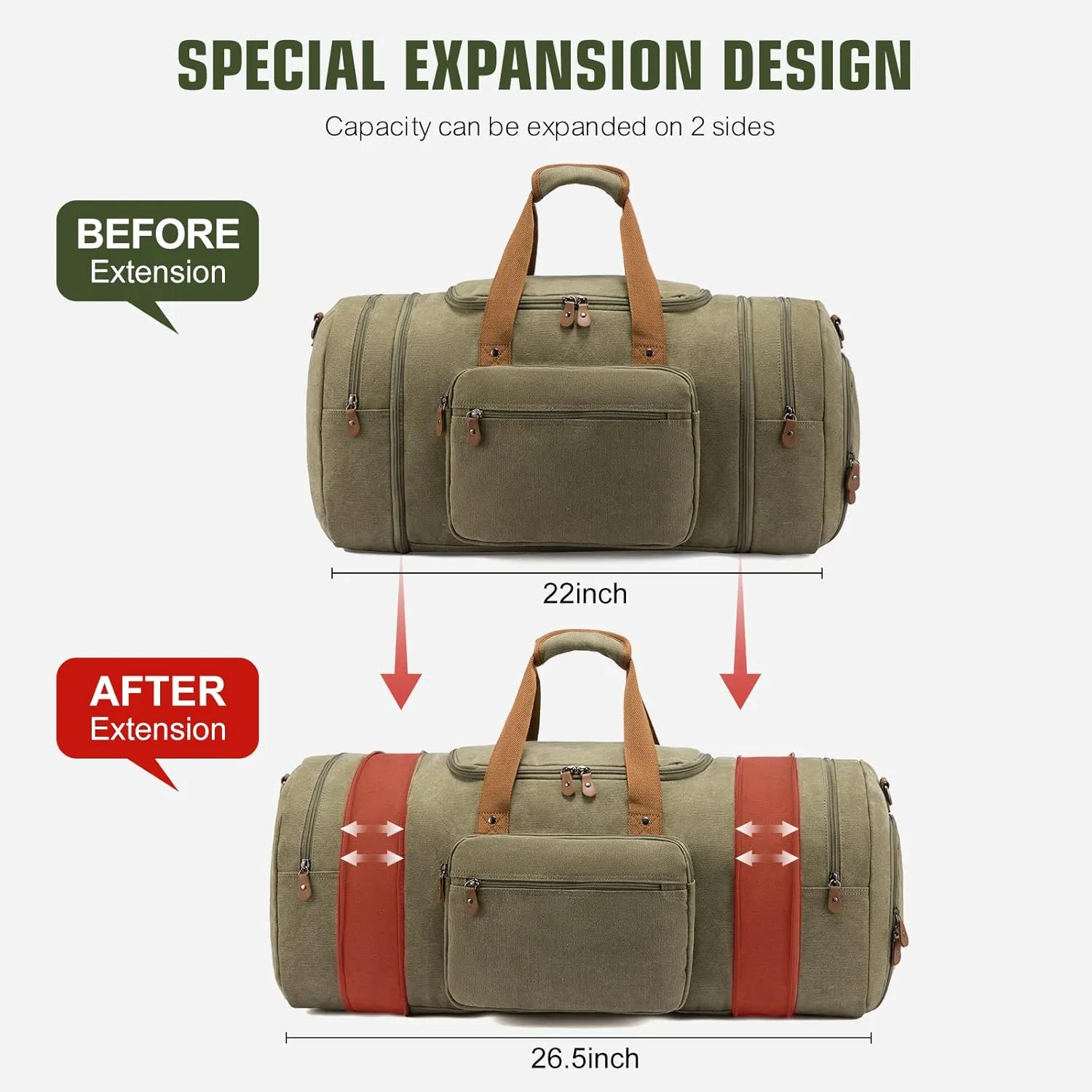 Sucipi Duffle Bag for Men Overnight Carry on Bag with Shoe Compartment for Travel Weekender Duffel Bag with Toiletry Bag for Airplanes