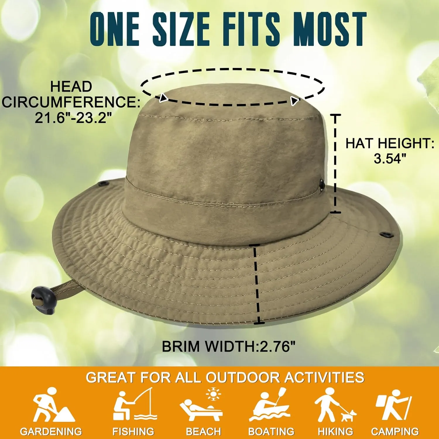 Sun Hats for Men Women Fishing Hat UPF 50  Quick Dry Foldable Bucket Hat Adjustable Safari Hat for Beach Hiking