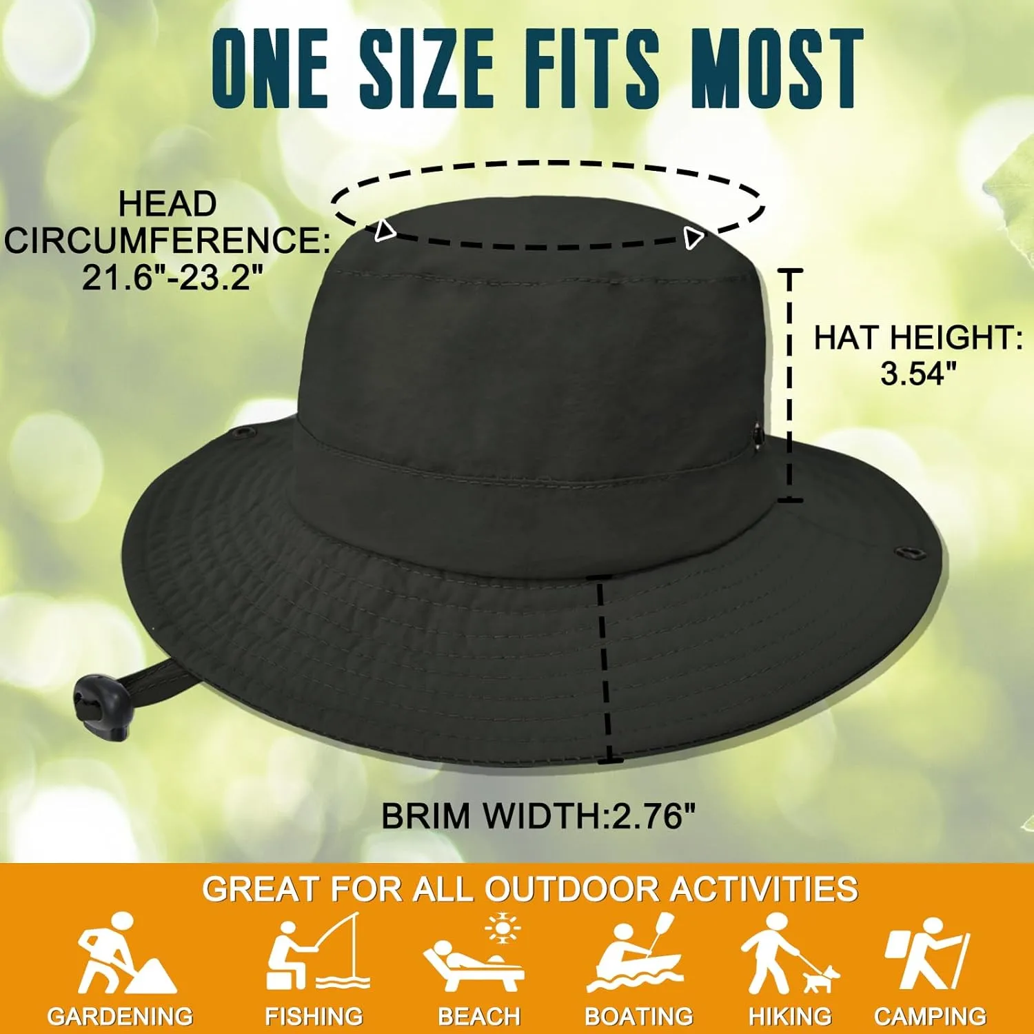 Sun Hats for Men Women Fishing Hat UPF 50  Quick Dry Foldable Bucket Hat Adjustable Safari Hat for Beach Hiking