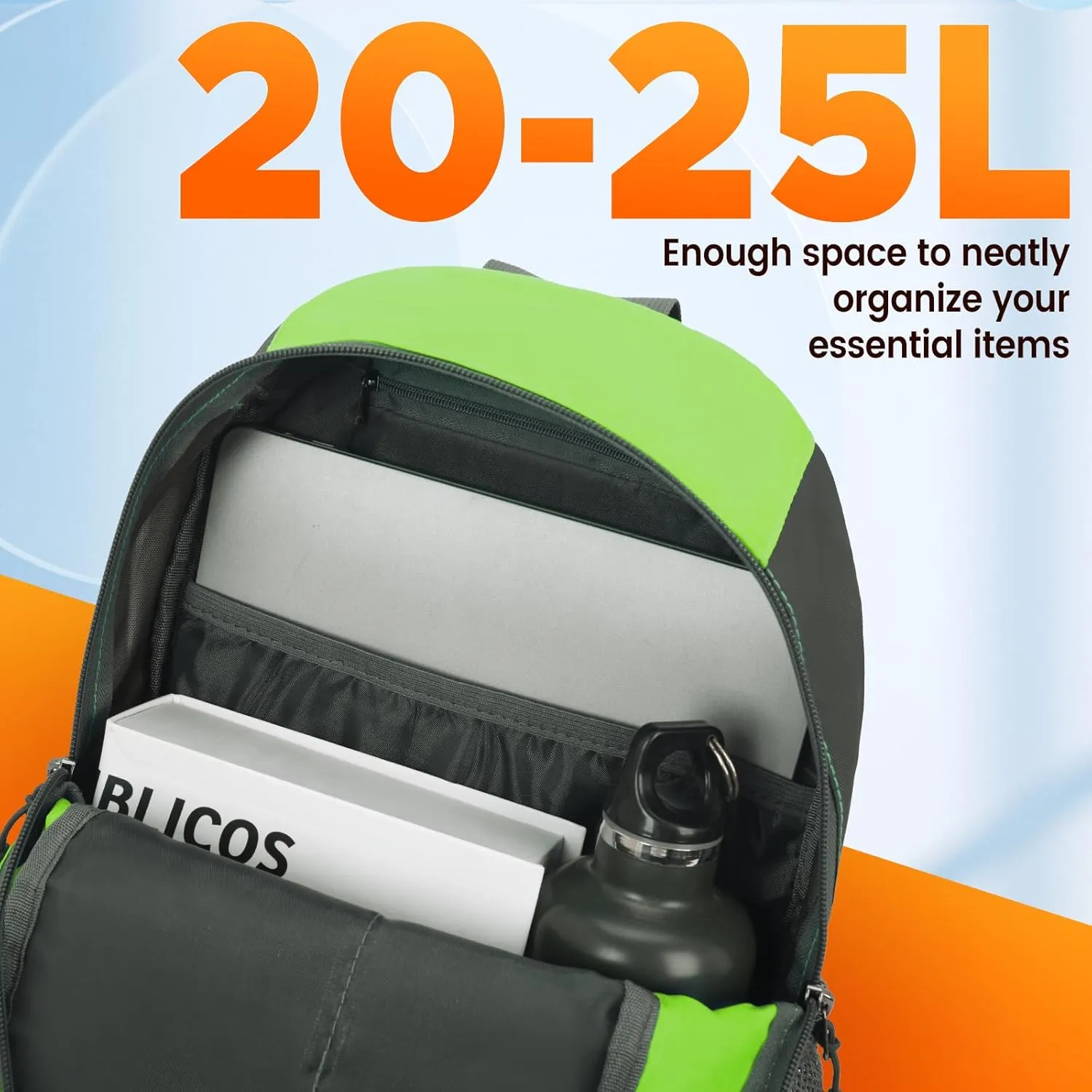 sunhiker Cycling Hiking Backpack Water Resistant Travel Backpack Lightweight SMALL Daypack M0714 (Green)