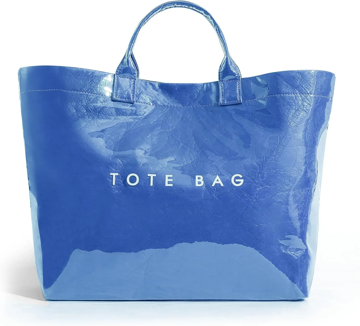 Tote Bag for Women,Large Work Tote Bag Clear Plastic Handbag PVC Letter Printed Bag Kraft Paper Hobo Bag with Handle