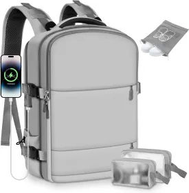 Travel Backpack, Grey, standard, Fashion
