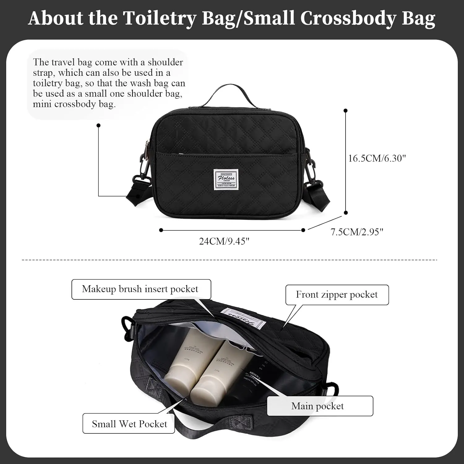 Travel Bag for Women, Overnight Duffel Weekender Bag with Toiletry Bag,Gym Bag with Wet Pocket,Personal Item Carry On Bag