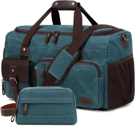 Travel Duffle Bag Weekender Bag with Shoe Compartment Overnight Bag for Men Travel Bag Carry on Luggage Dark Green