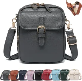 Urvashi Crossbody Leather Bag, Luma Urvashi Leather Bag, Retro Double-Layer Large Capacity Mini Crossbody Bags