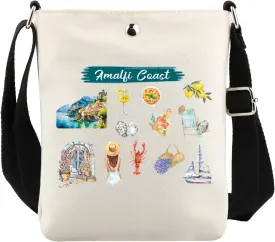 VAMSII Amalfi Coast Trip GiftPositano LemonCrossbody Bag Italian Islands Lovers Gift Italy Vacation Trip Gift
