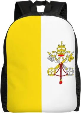 Vatican flag Waterproof Backpack - Unisex Travel, Work, Business and Commuter Bag with Laptop