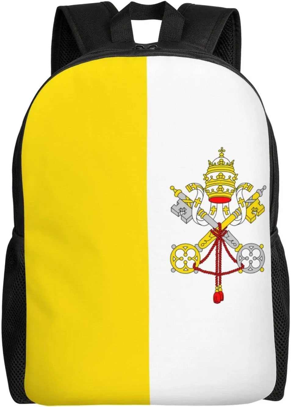 Vatican flag Waterproof Backpack - Unisex Travel, Work, Business and Commuter Bag with Laptop