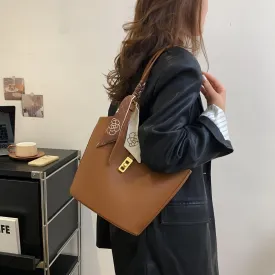 Vegan Leather Bucket Bag Designer Handbags for Women Hobo Bag 2 in 1 Scoop Neck Tote with Removable Pouch