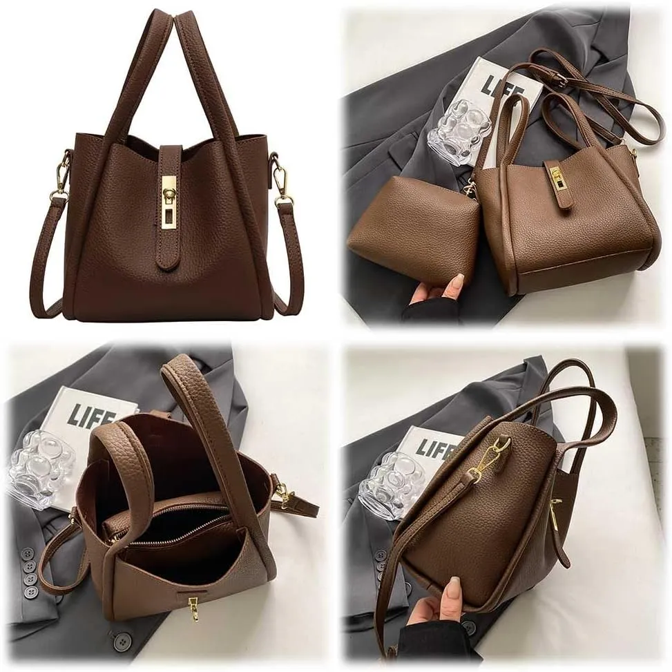 Vintage Bucket Bags Bucket Crossbody Purses For Women Small Trendy Bucket Handbag Mini Faux Leather Top Handle Bag