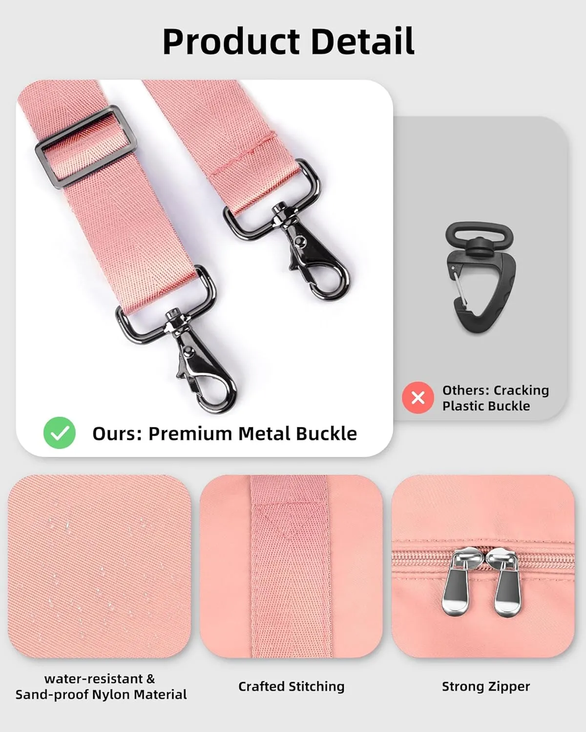 WALNEW Travel Duffle Bag for Women - Water-resistant Duffle Bag with Wet Pocket, Carry On Personal Item Travel Bag, Weekender Overnight Bag, Hospital Bag for Women Labor Delivery, Pink