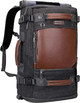 WITZMAN Travel Backpack for Men Women Carry on Luggage Backpack Canvas Rucksack Duffel bag with Shoe Compartment