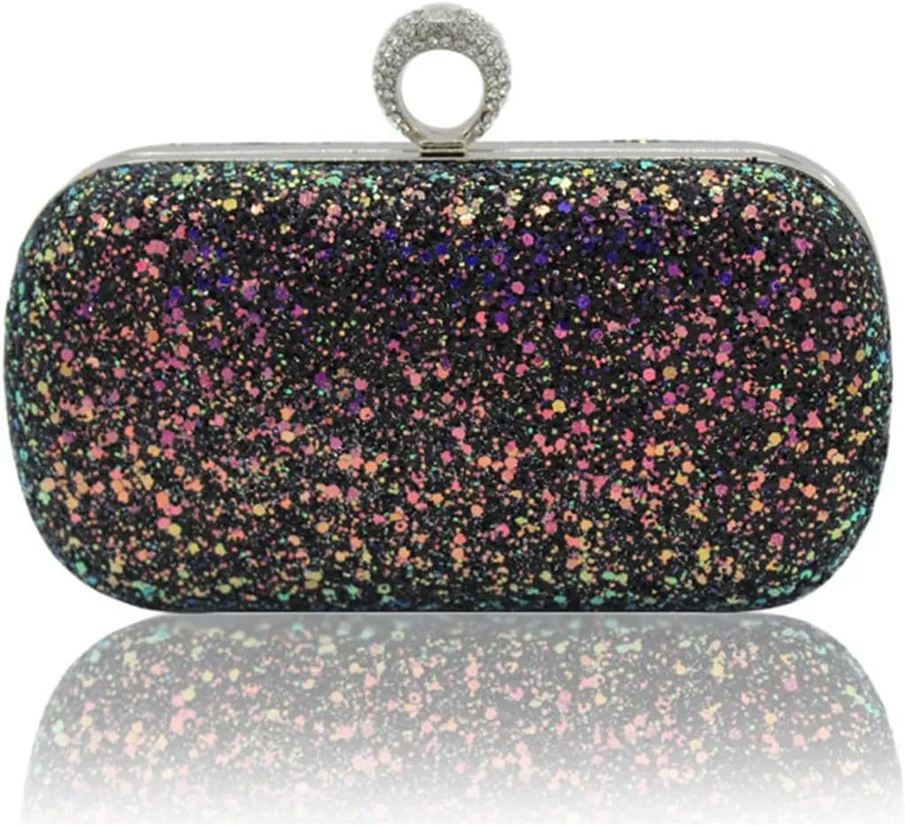 Women Clutch Bag Sequin Evening Bag Ladies Sparkly Handbag Bridal Wedding Purse Glitter Shoulder Bag