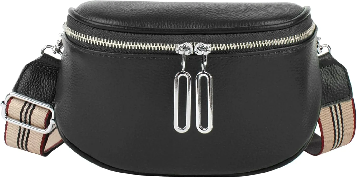 Women Girls Faux Leather Fanny Pack Waist Bag Chest Bag Crossbody Shoulder Bag