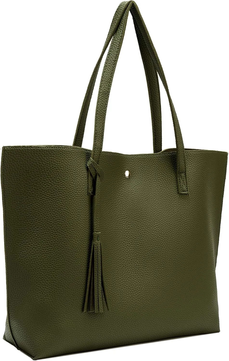 Women Tote Bags Top Handle Satchel Handbags PU Faux Leather Tote Bag with Tassel Shoulder Purse