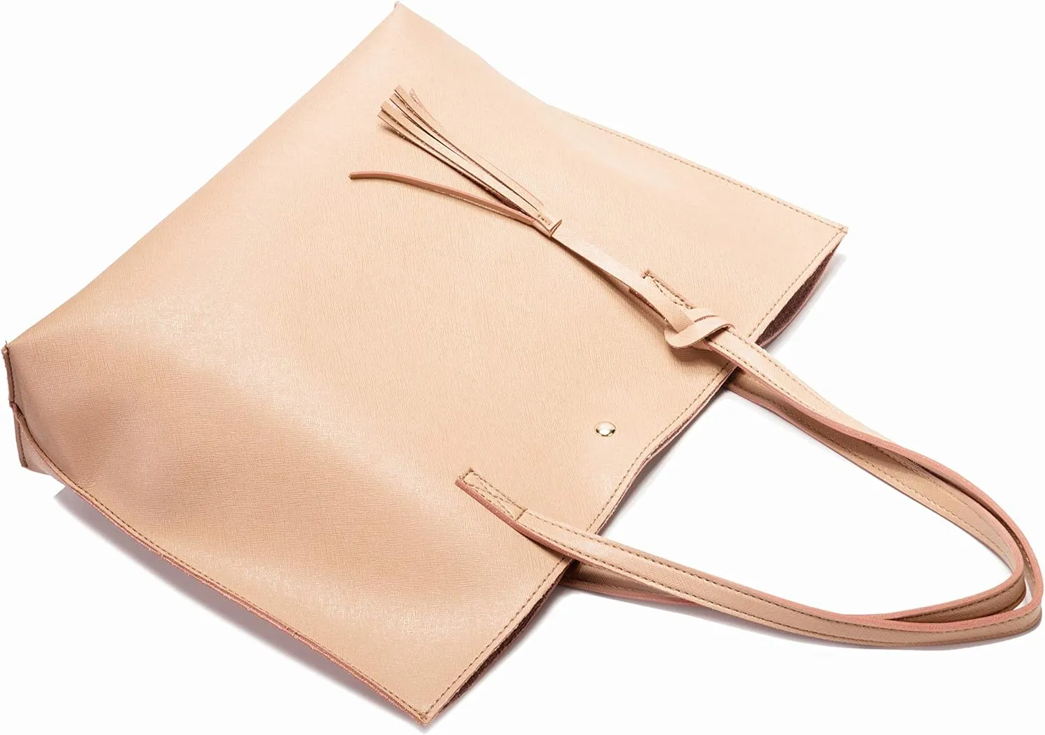 Women Tote Bags Top Handle Satchel Handbags PU Faux Leather Tote Bag with Tassel Shoulder Purse