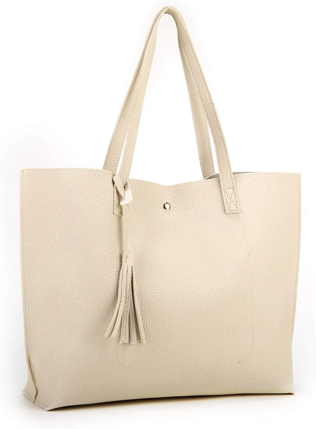 Women Tote Bags Top Handle Satchel Handbags PU Faux Leather Tote Bag with Tassel Shoulder Purse
