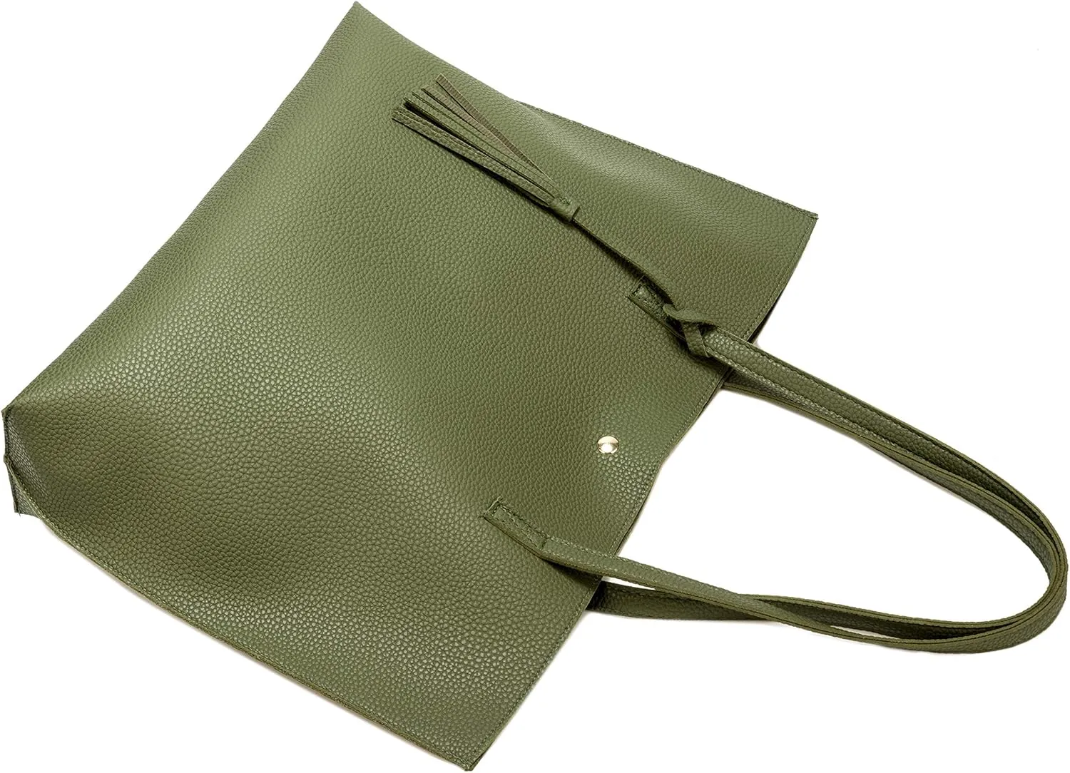 Women Tote Bags Top Handle Satchel Handbags PU Faux Leather Tote Bag with Tassel Shoulder Purse