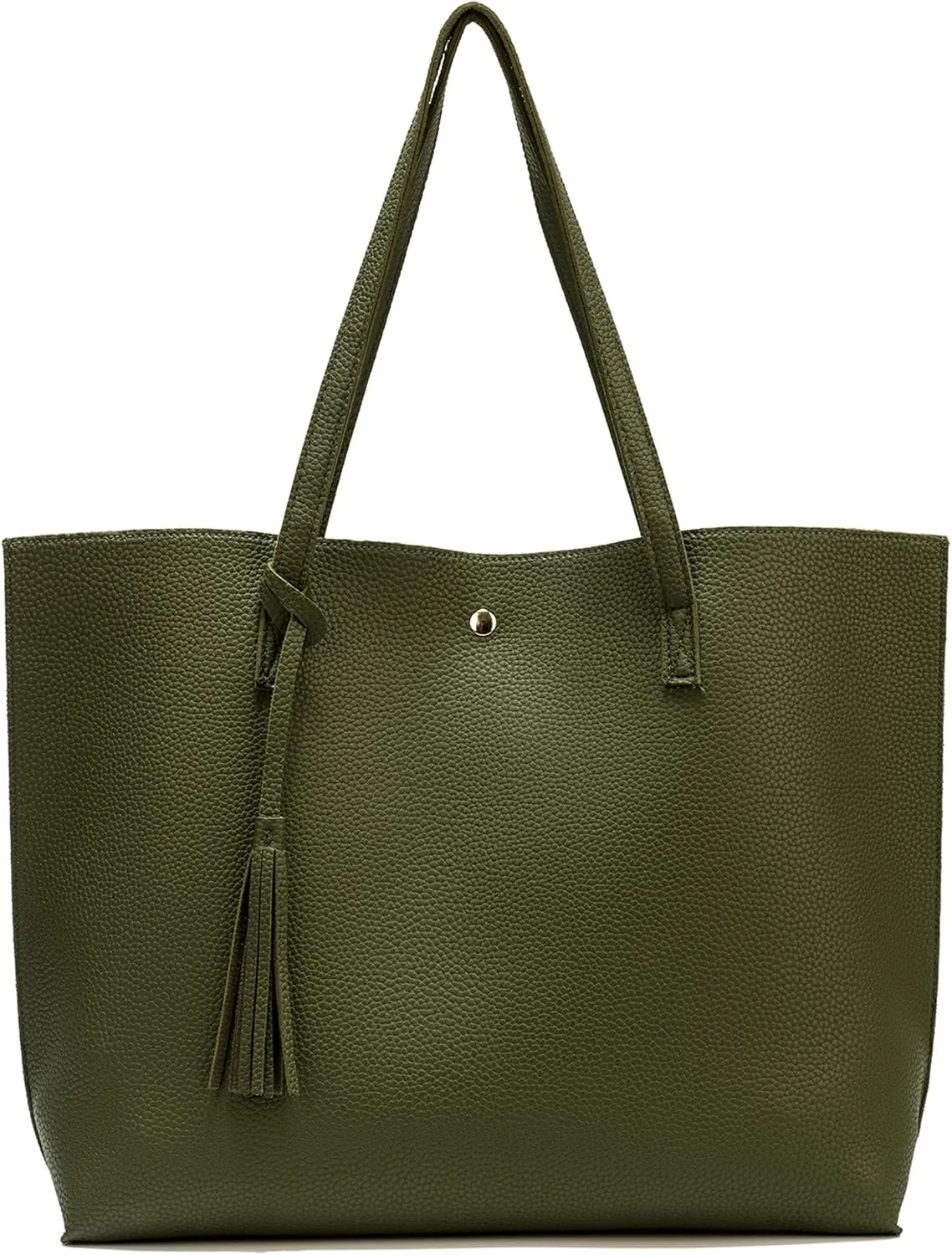 Women Tote Bags Top Handle Satchel Handbags PU Faux Leather Tote Bag with Tassel Shoulder Purse