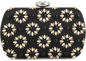 Women's Beaded Evening Clutch Purses Formal Rhinestone Evening Handbag with Chain for Wedding, Prom, Party