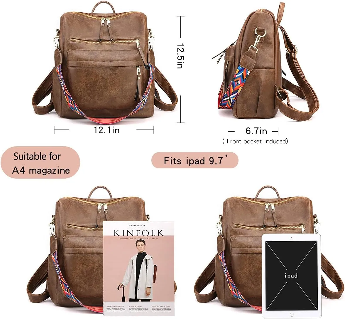 Women's Fashion Backpack Purse Multipurpose Design Convertible Satchel Handbags Shoulder Bag Travel bag