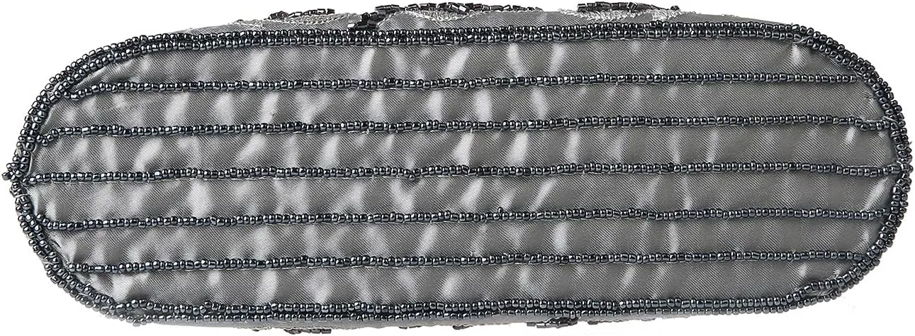 Womens Vintage Floral Beaded Rhinestone Embroidery Clutch Sequin Crossbody Bag Evening Handbag for Bridal Wedding Party Prom