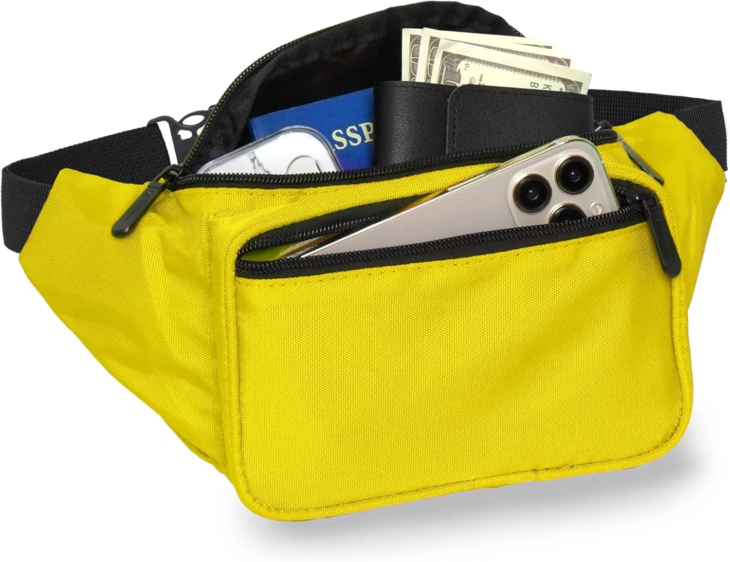 Yellow Fanny Pack Belt Bag I Mens Fanny Packs for Women Fashionable - Crossbody Bag Bum bag Waist Bag Waist Pack - Hands Free for Hiking, Running, Travel, Waterproof and more