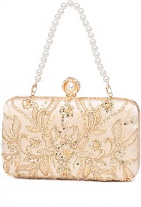 YYW Clutch Purses for Women Evening Bag Sequins Beaded Party Handbag Wedding Purse